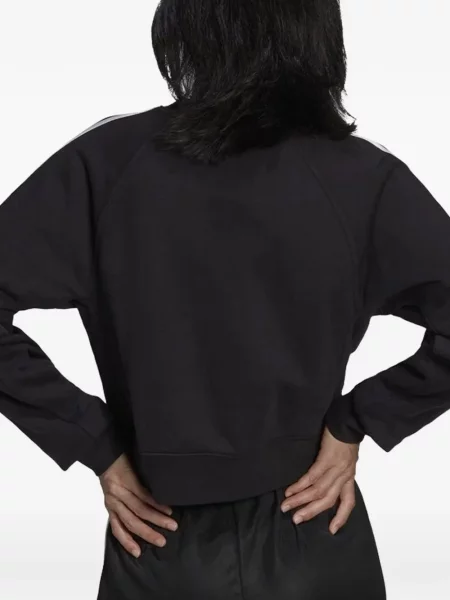 Tricou polo Adidas cu dungi alergare cu autograf negru