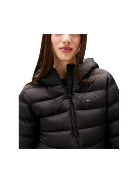 Tommy Jeans kurtka puchowa Kobiety jednolity S czarny