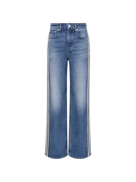 Blugi Rag & Bone cu dungi albastru
