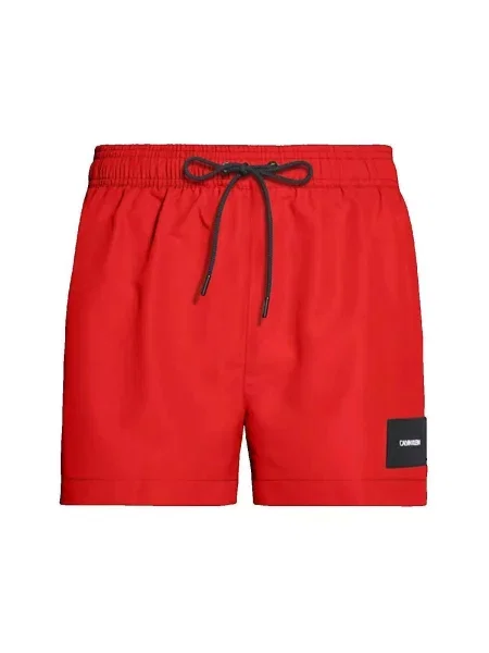 Kratak gaćice Calvin Klein Jeans s vezicama crvena