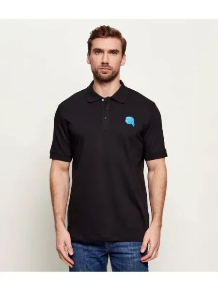 KARL LAGERFELD Tricou polo negru