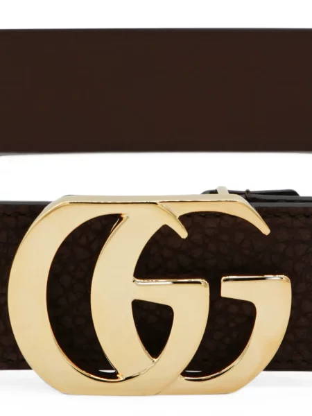 Cu centură curea Gucci din piele maro