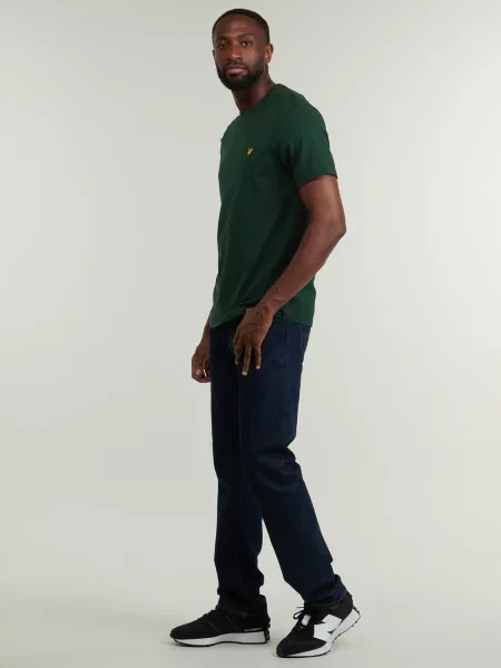 Lyle & Scott Majica zlatna / kraljevski / crna zelena