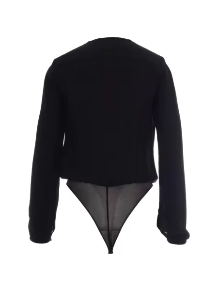 Boríték fazonú body Elisabetta Franchi fekete