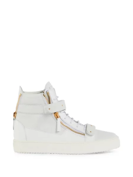 Sneakerși Giuseppe Zanotti Coby din piele de lac alb