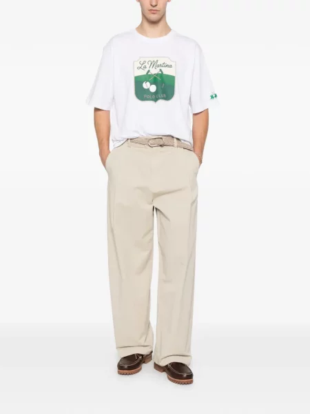 Tricou La Martina cu imagine alb