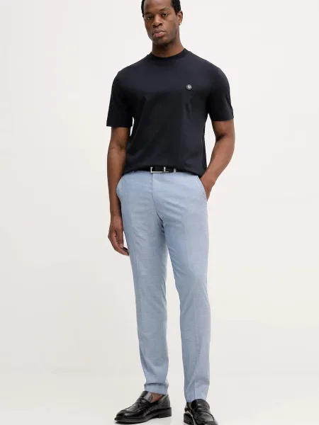 Футболка Boss с аппликацией синяя