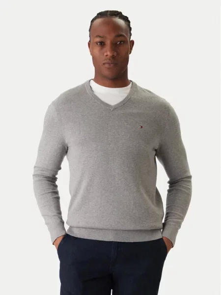 Tommy Hilfiger Pulover Essential siva