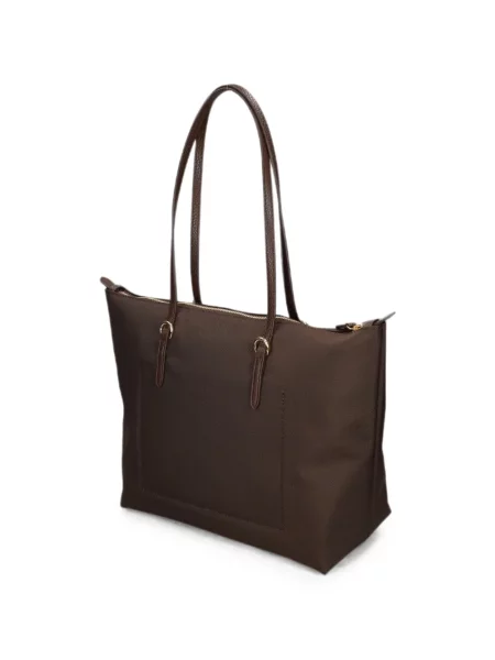 Τσάντα shopper Lauren Ralph Lauren με αυτόγραφο καφέ