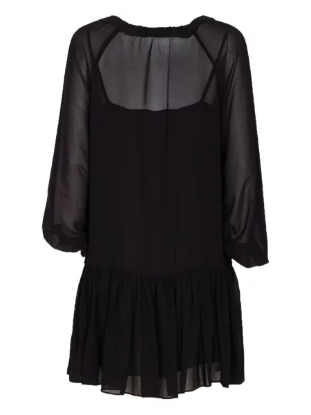 Koszulka Michael Michael Kors skórzana z falbankami garniturowa szara