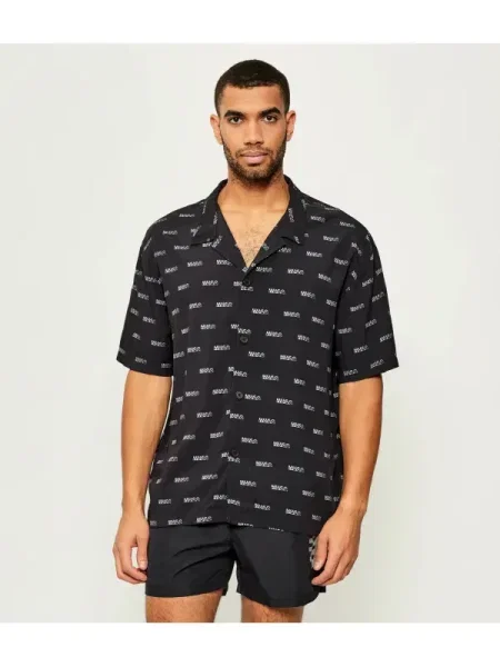 Hugo Bodywear Cămașă | Relaxed fit negru