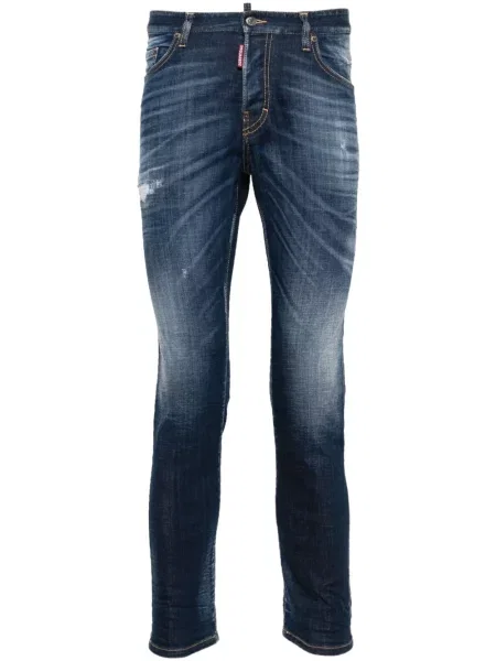Blugi skinny Dsquared2 zdrențuiți skinny fit albastru