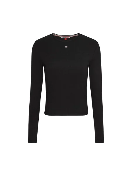 Tricou mânecă lungă Tommy Hilfiger negru