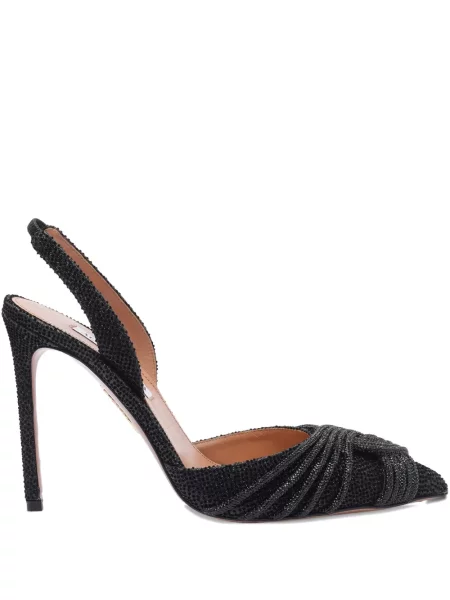 Pantofi cu toc Aquazzura slingback negru