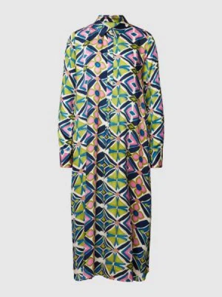 Sukienka midi z kołnierzykiem koszulowym Milano Italy