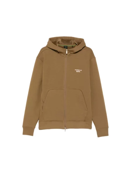 Bluza z kapturem Boss z kapturem zielona