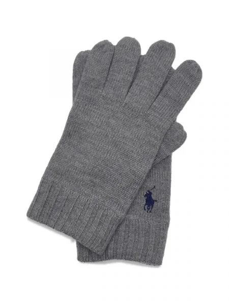 POLO RALPH LAUREN de lână mănuși gri