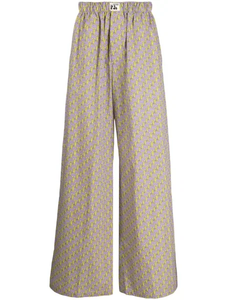 Pantaloni Natasha Zinko cu imagine violet