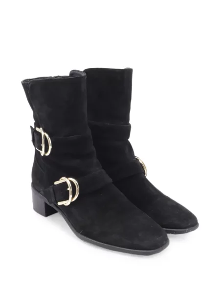Cizme scurte Stuart Weitzman cu cataramă negru