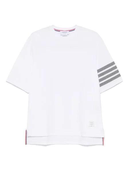 Tricou Thom Browne cu dungi alb