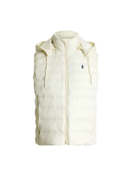 Polo Ralph Lauren bezrękawnik beżowy zimowy biała
