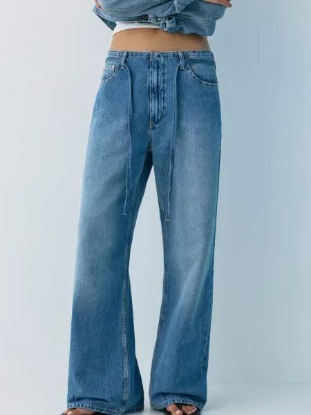 Pull&Bear Kavbojke moder denim