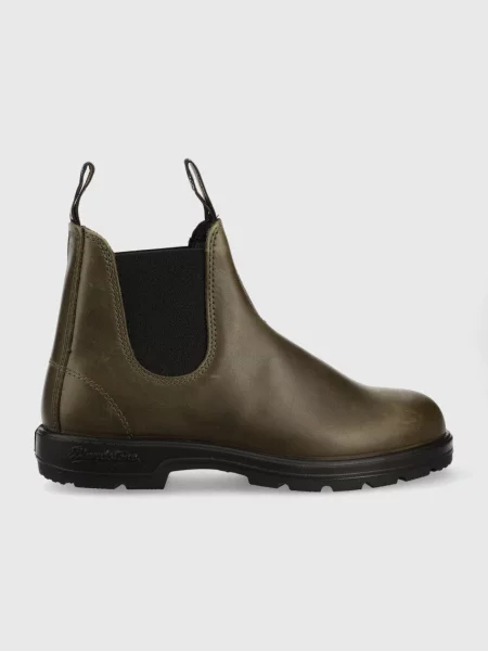 Кожени боти челси Blundstone зелено