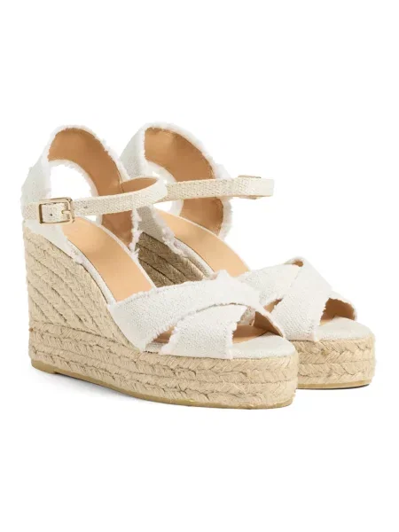 Espadryle Castaner skórzane białe