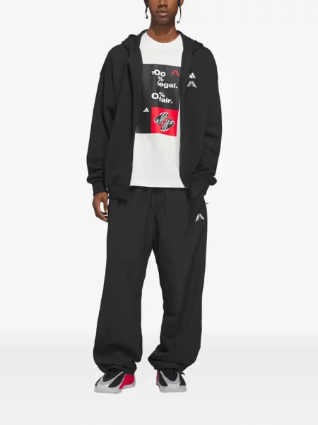 Pöttyös fűzős csipkés póló Adidas kék