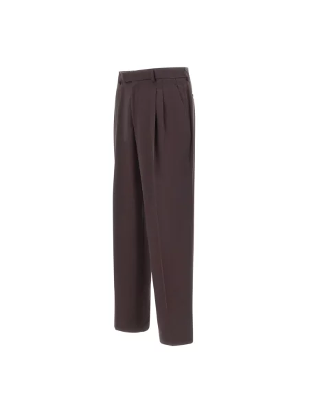 Hugo Spodnie Mężczyzna S Straight Trousers Boss brązowy