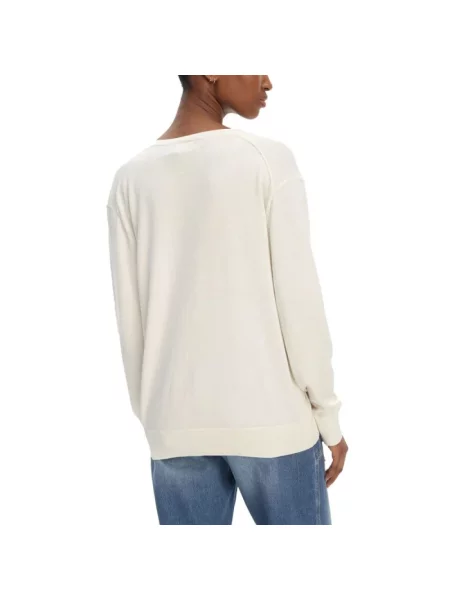 Sweter Polo Ralph Lauren z dekoltem w serek beżowy