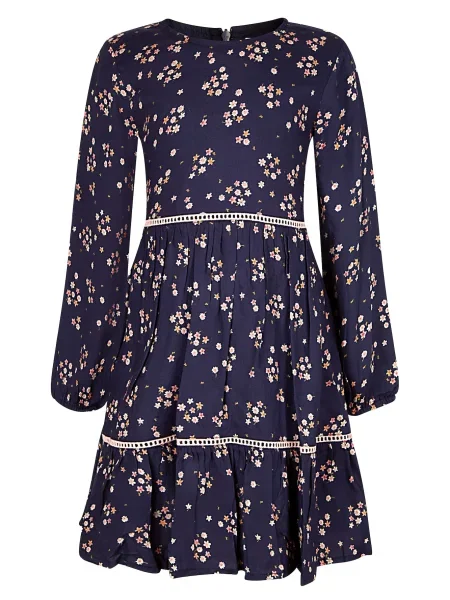 Happy girls Rochie albastru marin / portocaliu / roz alb