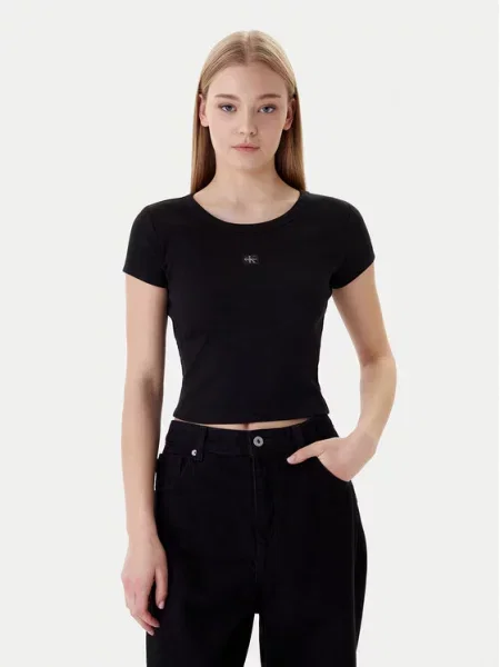 Calvin Klein Jeans Majica Slim Fit črna