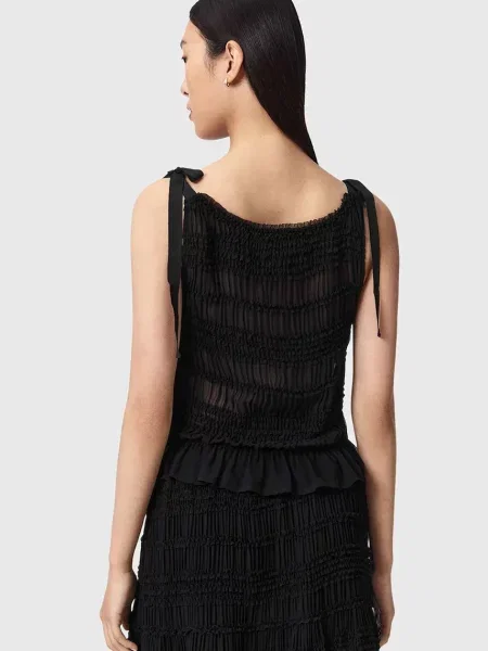 AllSaints bluză pentru femei din LOTUS negru