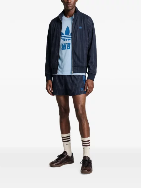 Mikina na zips Adidas modrá