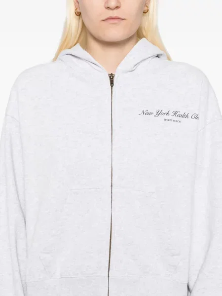 Hoodie Sporty & Rich με σχέδιο γκρι