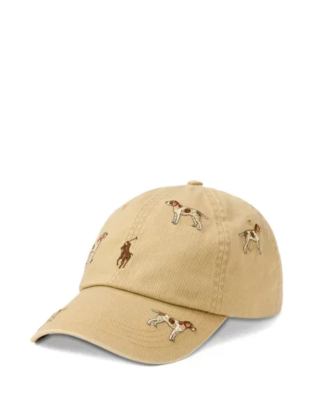 Șapcă Polo Ralph Lauren cu două rânduri de nasturi de in în carouri albastru