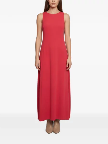 Rochie maxi Max Mara fără mâneci din crep roșu