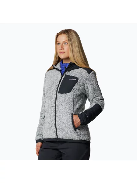 Mikina Columbia Arctic Crest Sherpa white / black bílá