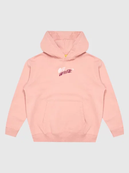 Дитяче худі Arrow Writings Off-white рожеве