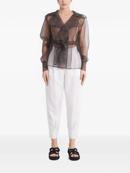 Μεταξωτός μπλέιζερ Tessitura Body Couture καφέ