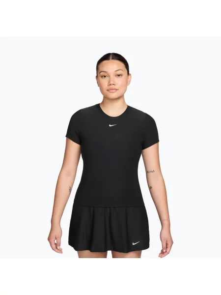 Tricou de tenis pentru femei Nike Victory Dri-Fit black/white alb