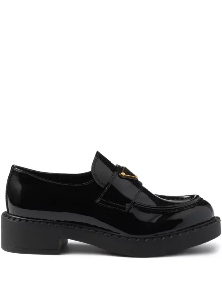 Kožené loafers Prada černé