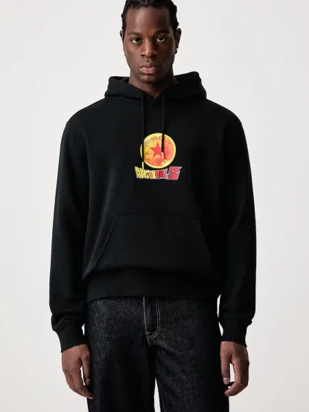 Converse kapucnis melegítőfelső férfi pamuttal x Dragon Ball Z fekete