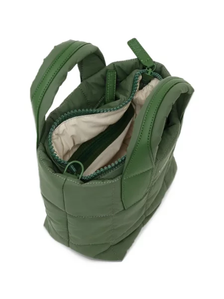 Matlasat geantă shopper Veecollective verde