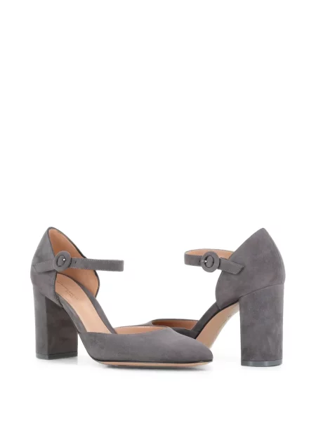 Pantofi cu toc Gianvito Rossi din piele de căprioară gri