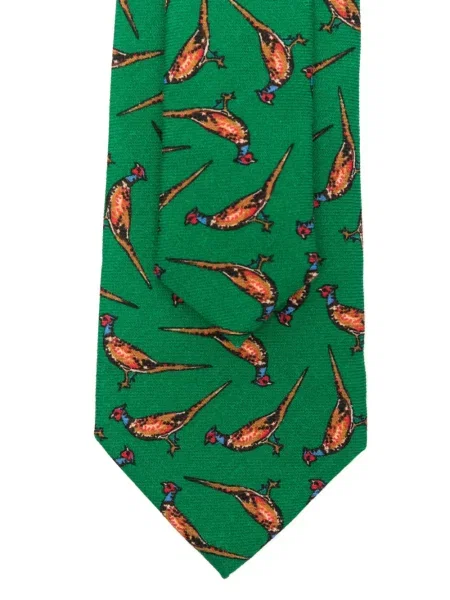 Pledas raštuotas drobė kaklaraištis Polo Ralph Lauren mėlyna