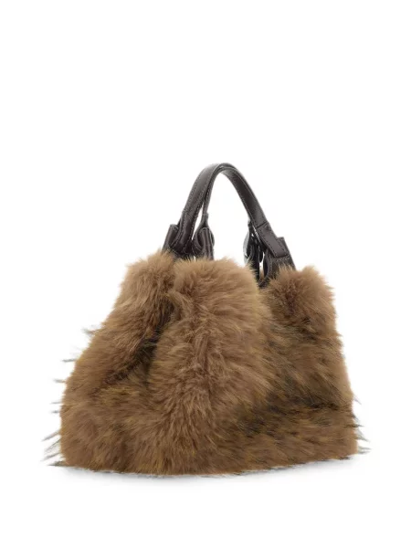Shopper torbica Gianni Chiarini s krznom smeđa