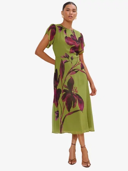 Lipsy Rochie / mov zmeură / mov închis verde