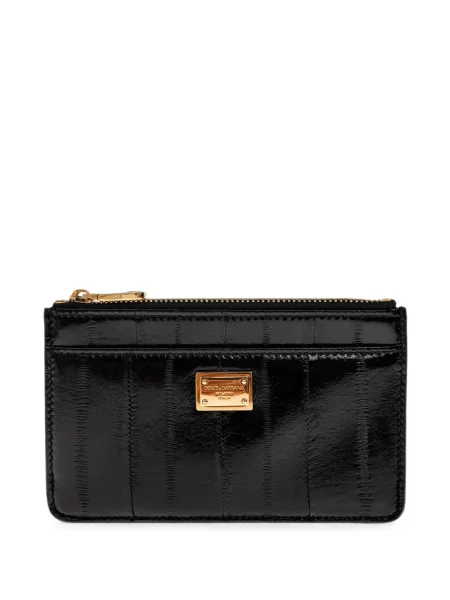Portofel Dolce & Gabbana din piele cu autograf negru